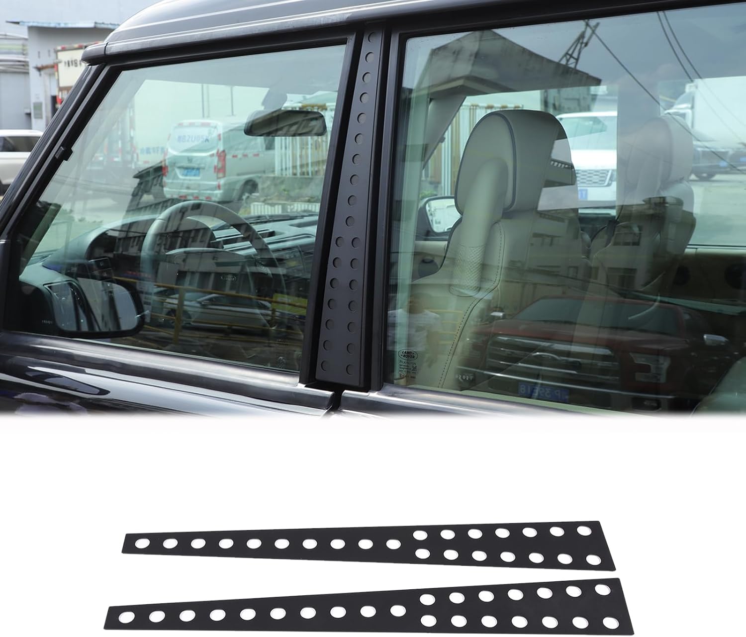 Car B Pillar Trim Cover Compatible with Land Rover Discovery 2 Accessories 1998 1999 2000 2001 2002 2003 2004, Window B Pillar Post Molding Trim Cover, 2Pcs