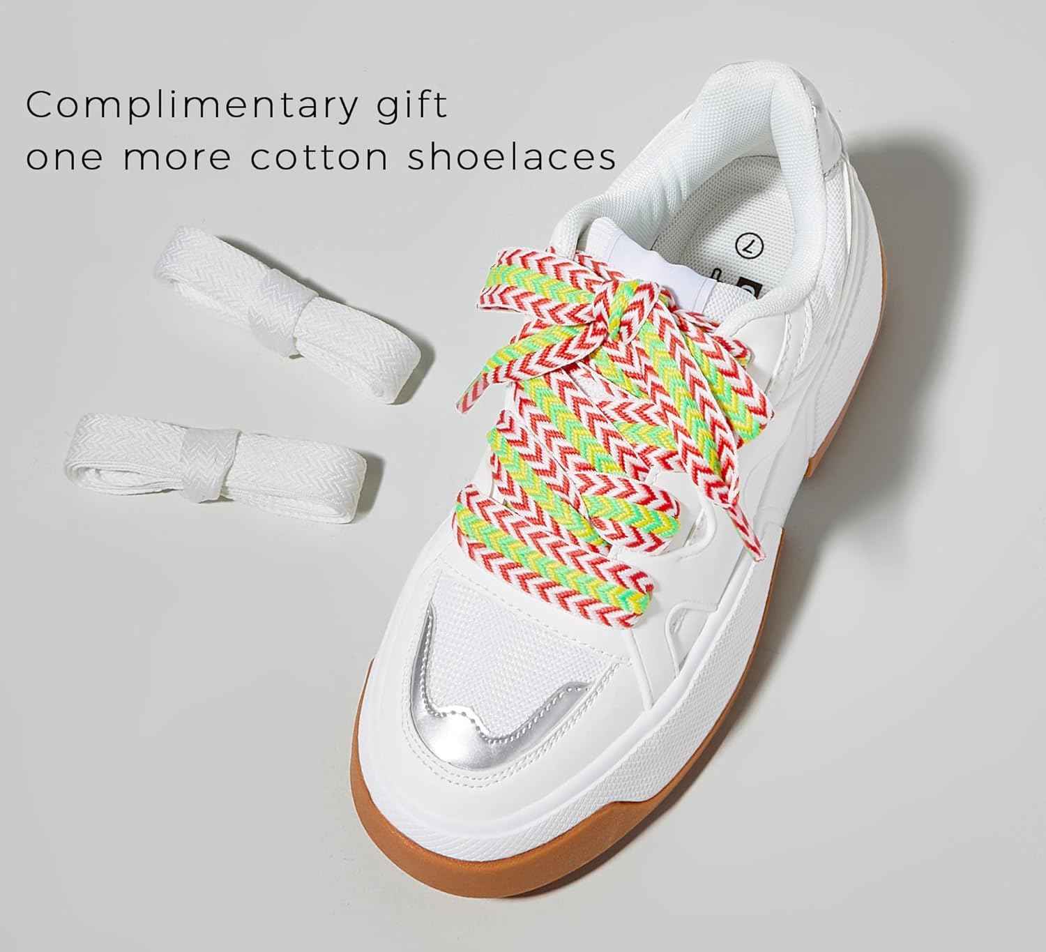 LUCKY STEP Women’s Platform Fashion Sneakers Lace up Casual Faux Leather Comfortable Thick Sole Tennis Walking Shoes - Image 5