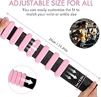 Vista 5 de Wrist Ankle Weights for Women, Adjustable Ankle Weights Strength Training Silicone Bracelets Workout Wrist Ankle Weights for Men Women Yoga Running