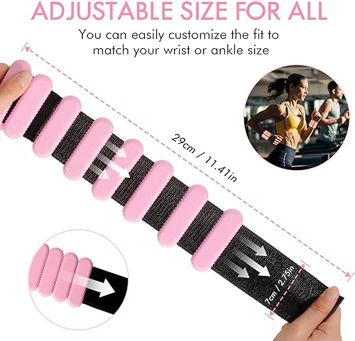 Miniatura 5 de Wrist Ankle Weights for Women, Adjustable Ankle Weights Strength Training Silicone Bracelets Workout Wrist Ankle Weights for Men Women Yoga Running