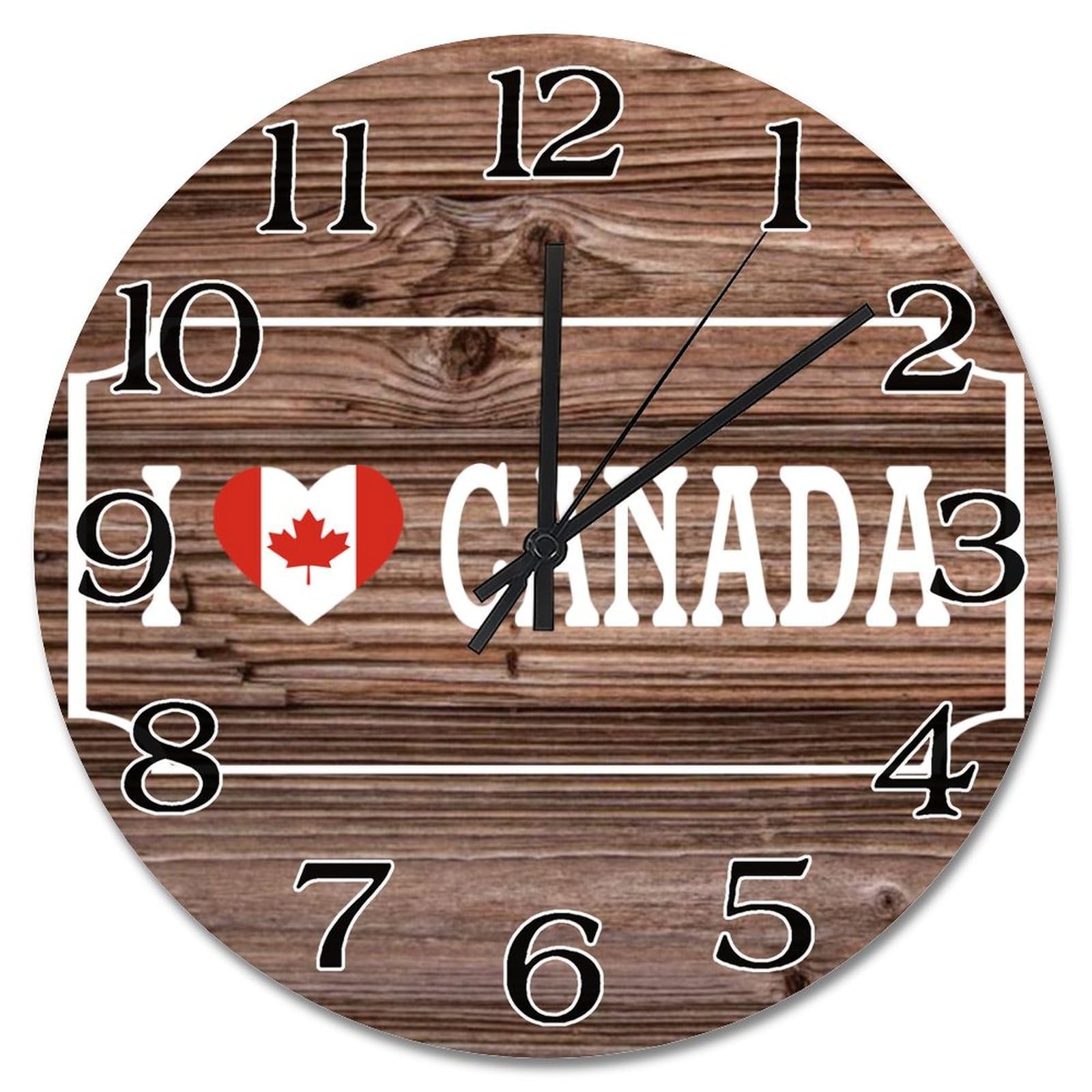 Horloge murale Canada grand format pour salon et style ferme