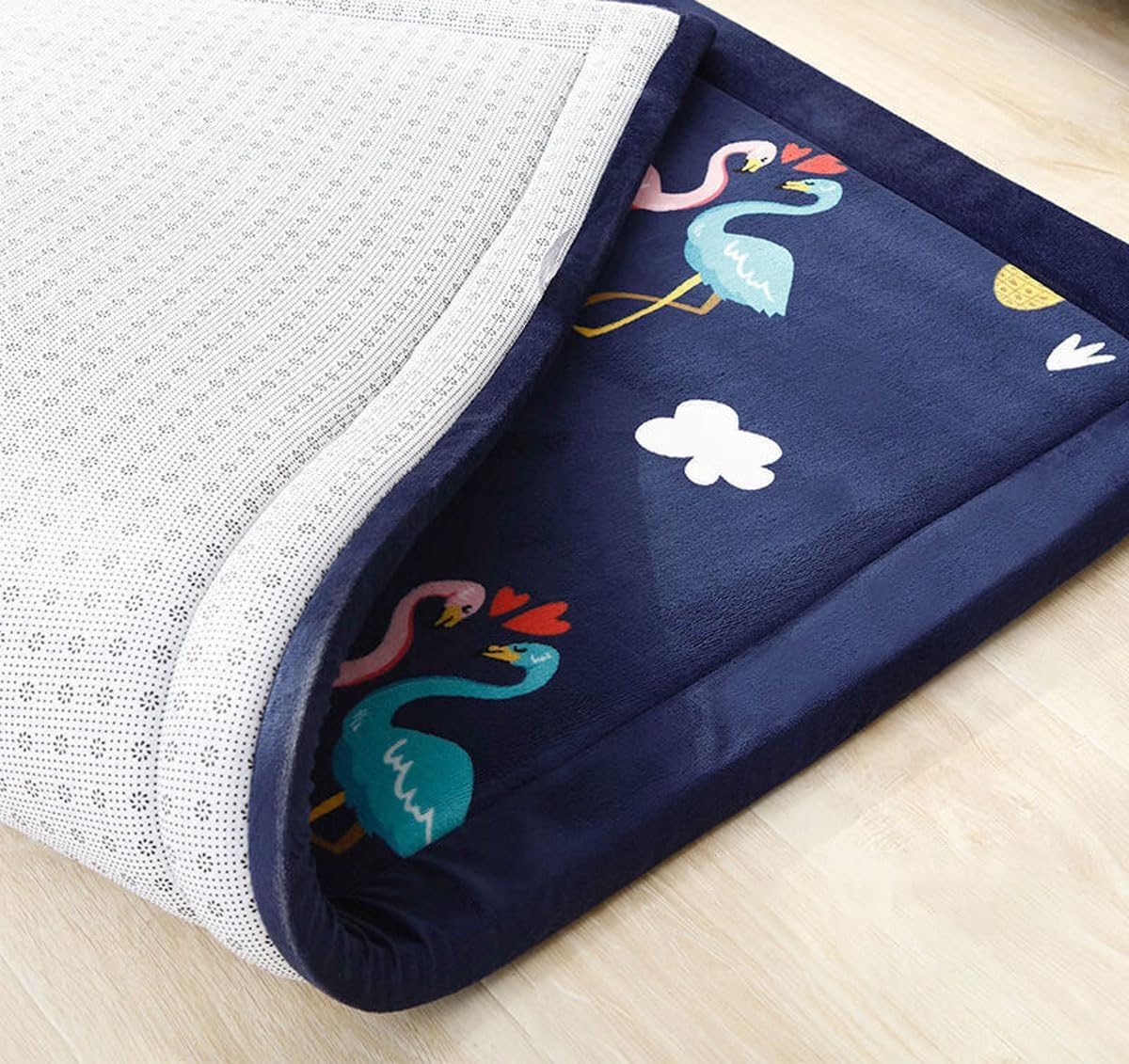 Play Crawling mat for Nursery Baby, Extra Soft Activity Floor Mat for Kids Playroom Bedroom-Black and White grid-80 * 150cm