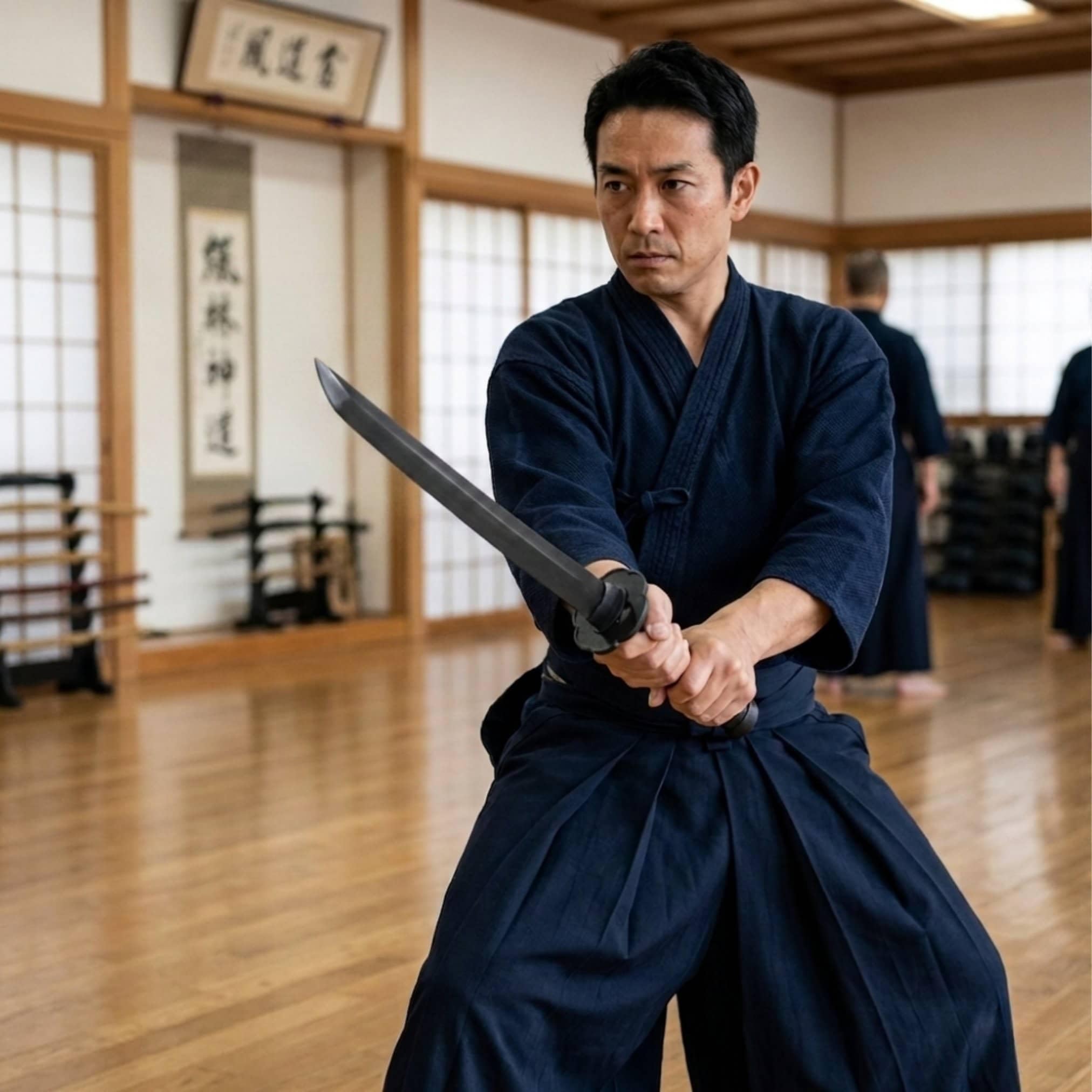 Shoto aus Polypropylen mit Tsuba, für japanische Kampfkunst Iaido Kendo Kenjutsu Wakizashi Kodachi Aikido