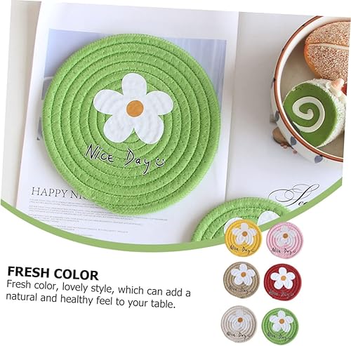 Miniatura 8 de Mantel individual de cuerda de algodón, decoración coreana, macetas de té japonesas, manteles individuales tejidos, salvamanteles, salvamanteles,