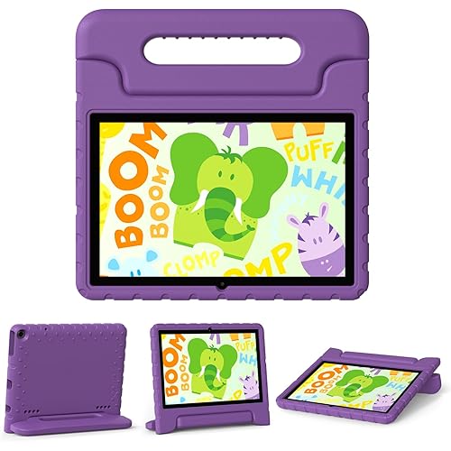 Kids Case for Walmart Onn 10.1" Tablet 2022 Gen 3 Model 100071485 Shockproof & Kids Proof Foam Cover with Foldable Handle Lightweight Sturdy Durable Case, Purple