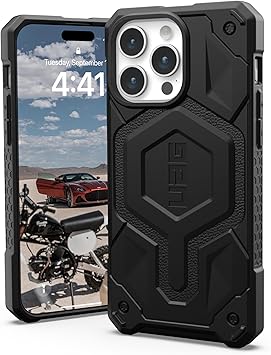 URBAN ARMOR GEAR UAG Case Compatible with iPhone 15 Pro Max Case 6.7" Monarch Pro Black Built-in Magnet Compatible with MagSafe Charging Premium Rugged Military Grade Dropproof Protective Cover