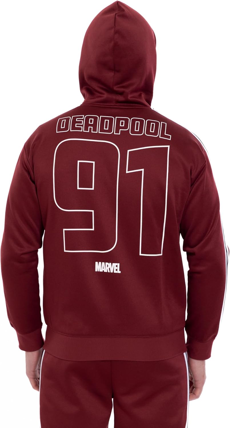 Marvel Zip Up Athletic Track Hoodie Adult Sizes (X-Small - 2XL)