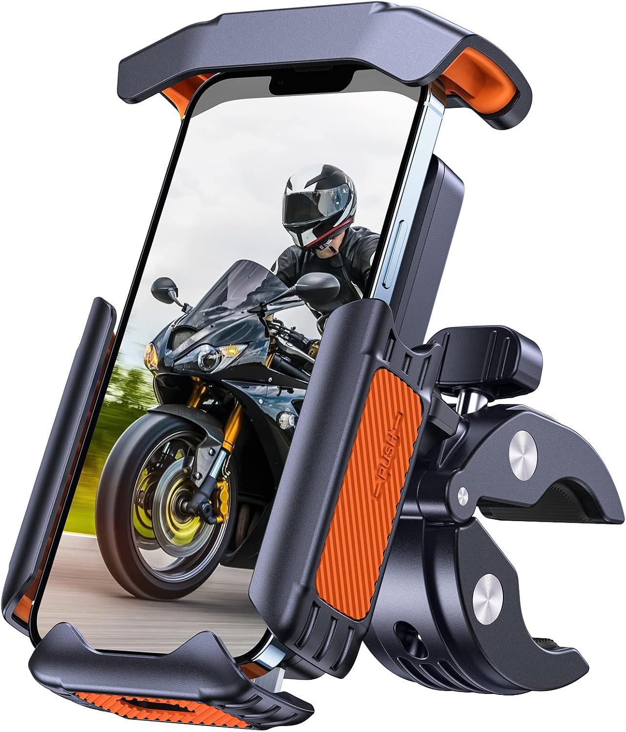 2023 Newest VICSEED Bike Phone Mount, [No.1 Full Protection & Solid Grip] Motorcycle Phone Mount [0.1S Release] 360° Handlebar Bike Phone Holder for Bicycle Scooter, Big Phones & Thick Cases All Phone