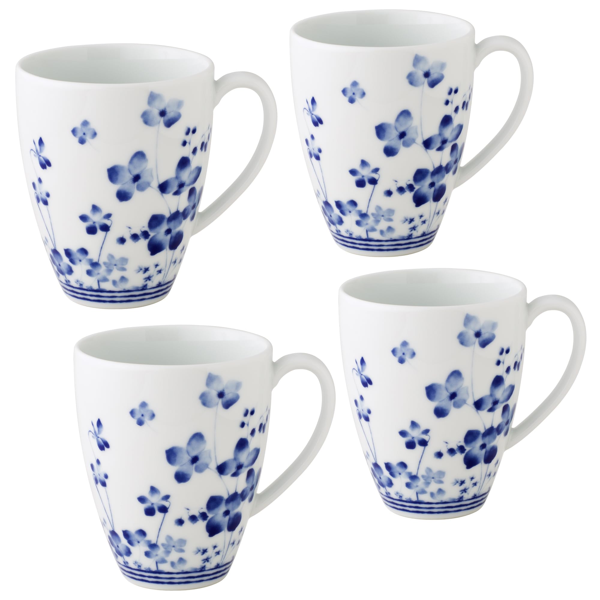Bloomington Road Blue Set of 4 Mugs, 16 oz.