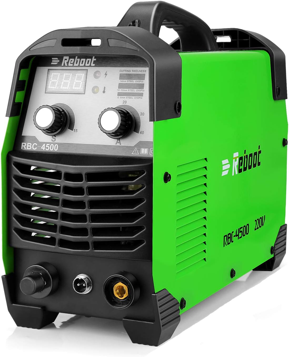 Review Product Reboot Plasma Cutter, 45 amp 220V 3/5'' MAX Cutting IGBT Inverter CUT45 Air Plasma Cutting 1/2 Clean Cut High Frequency Duty Cycle for Aluminum Stainless Mild Steel Copper Iron Chrome