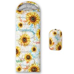 QOOMO Camping Sleeping Bags 3 Season Warm Cool Weather Lightweight Waterproof Sleeping Bags for Adults Kids Traveling and