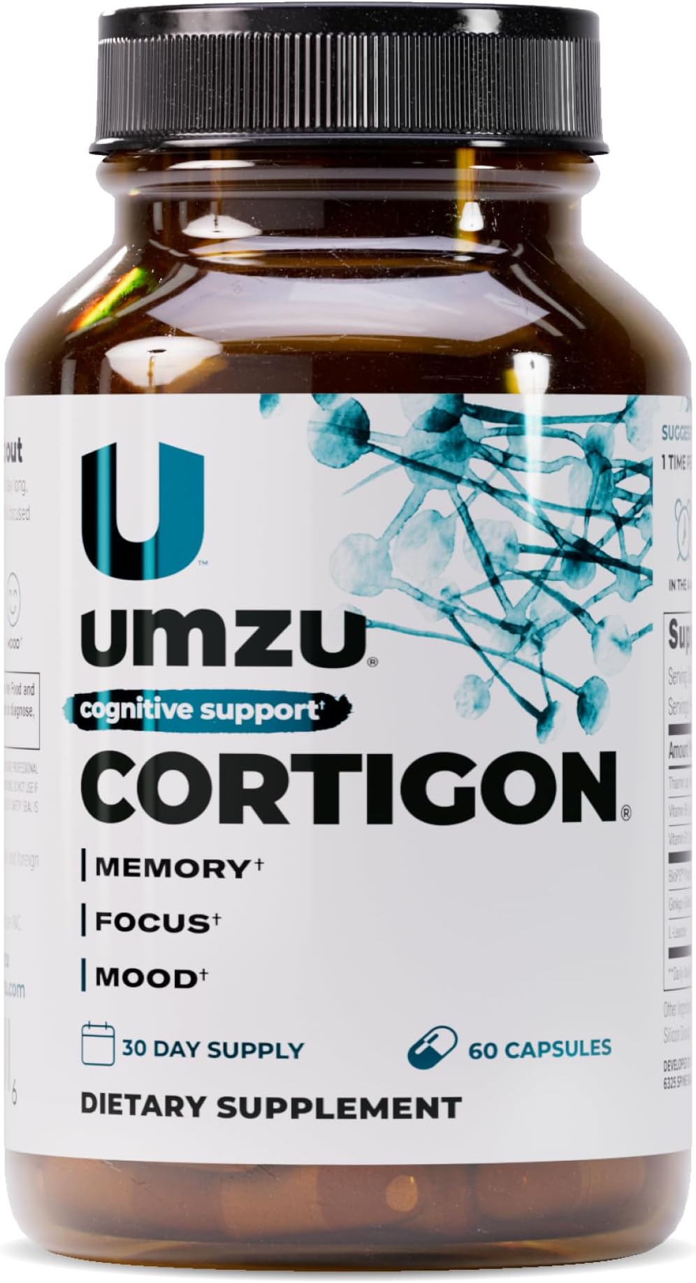 UMZU Cortigon Cortisol Support Supplement, 30 Day Supply – Natural Formula with Ginkgo Biloba, Phosphatidylserine, Vitamin B12 & B6 – Supports Healthy Stress Management, Mood, Focus & Cognitive Health
