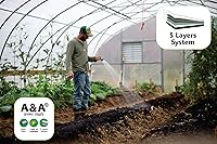 Vista 4 de A&A Green Store Película de polietileno transparente resistente a los rayos UV para invernaderos de 4 años (9' x 25')