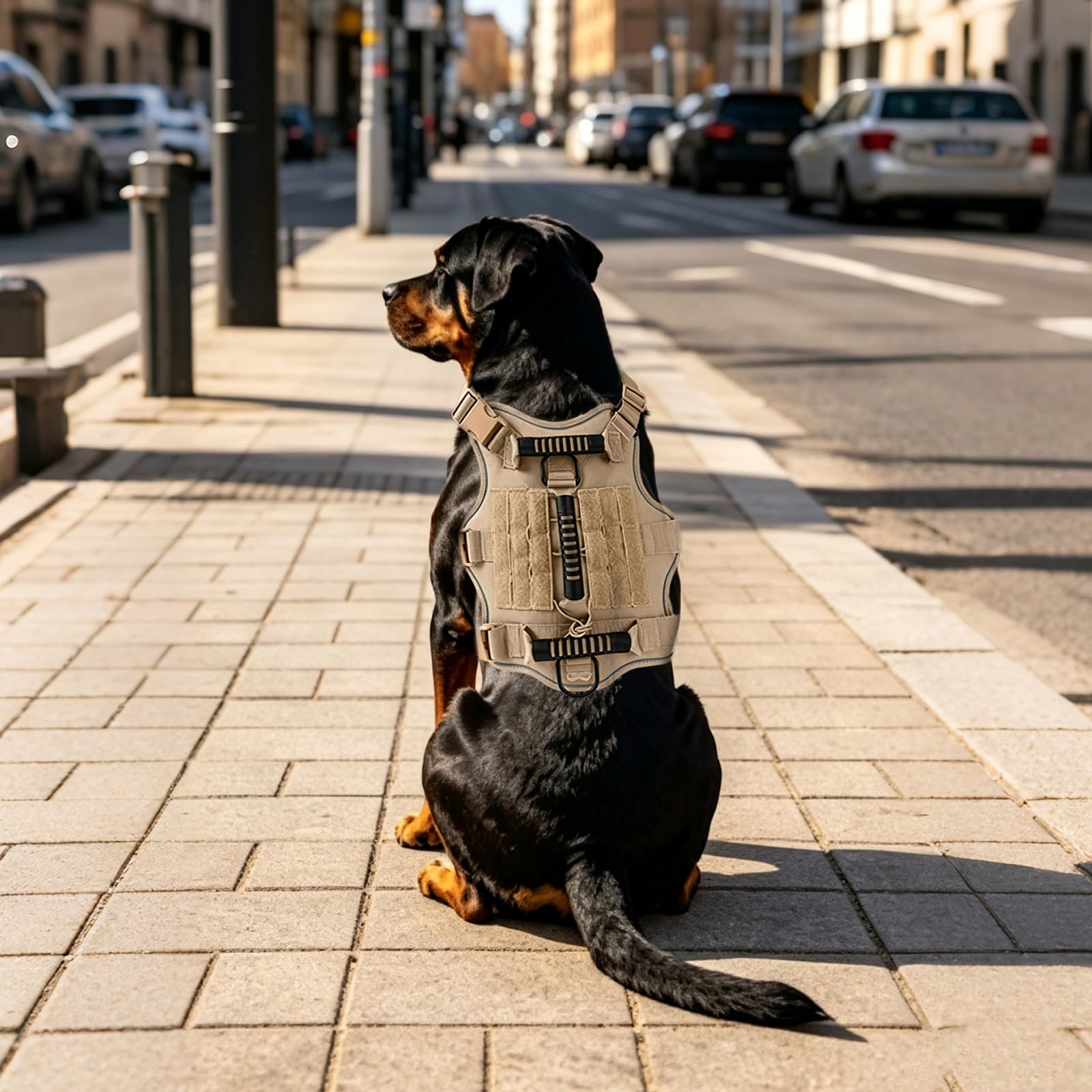 Correa táctica reflectante para mascotas, adecuada para perros medianos y grandes, entrenamiento de caza, senderismo, actividades al aire libre