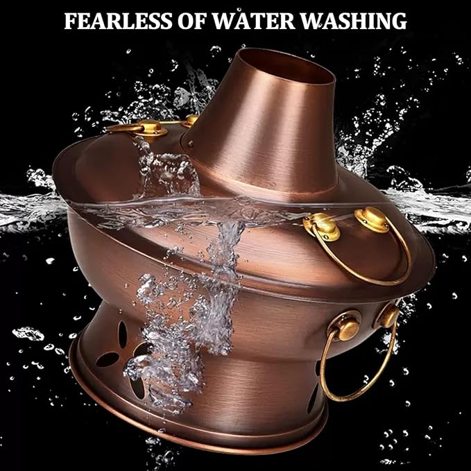 Olla de Cobre Tradicional China Hot Pot INUUXLG 36cm miniatura 4