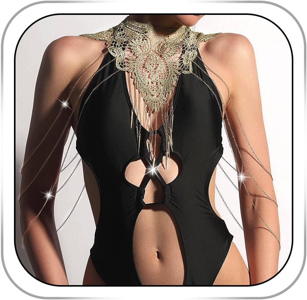 CanB Body Chain Necklace Flower...
