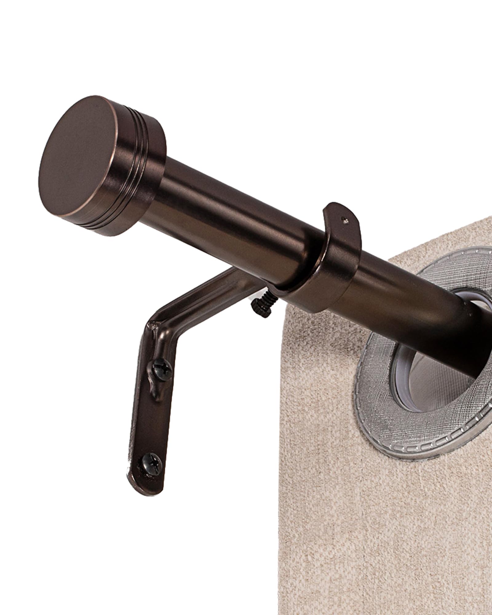 WORLD RODS Adjustable Curtain Rods-18 to 88 Inches,1 Inch Modern Metal Drapery Rods,Adjustable Heavy Duty Curtain Pole with Simple End Caps(18"-88"Crimson Black)