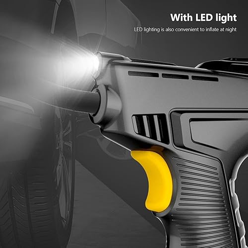 Miniatura 4 de Inflador de neumáticos portátil Compresor 150PSI Bomba para coche Bomba de neumáticos automática de 12 V con medidor de presión digitalluz de