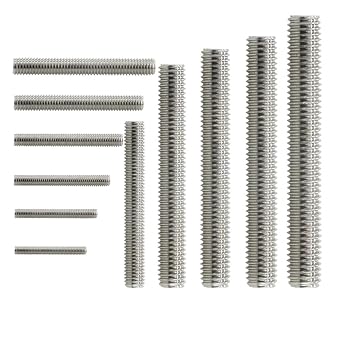 Threaded Rod M3 M4 M5 M6 Full Threaded Rod Fully Metric Thread Rods Screws 304 Stainless Steel Bolt Stud Length 20mm 60mm 150mm 200mm 500mm65mm 3Pcs,M4