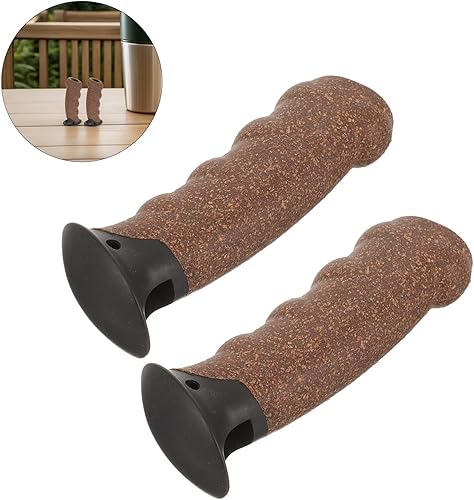 Miniatura 10 de Kisangel Mango de bastón de senderismo, mango de bastón de madera, mango de bastón de esquí, mango de repuesto para bastón de mano, almohadillas de