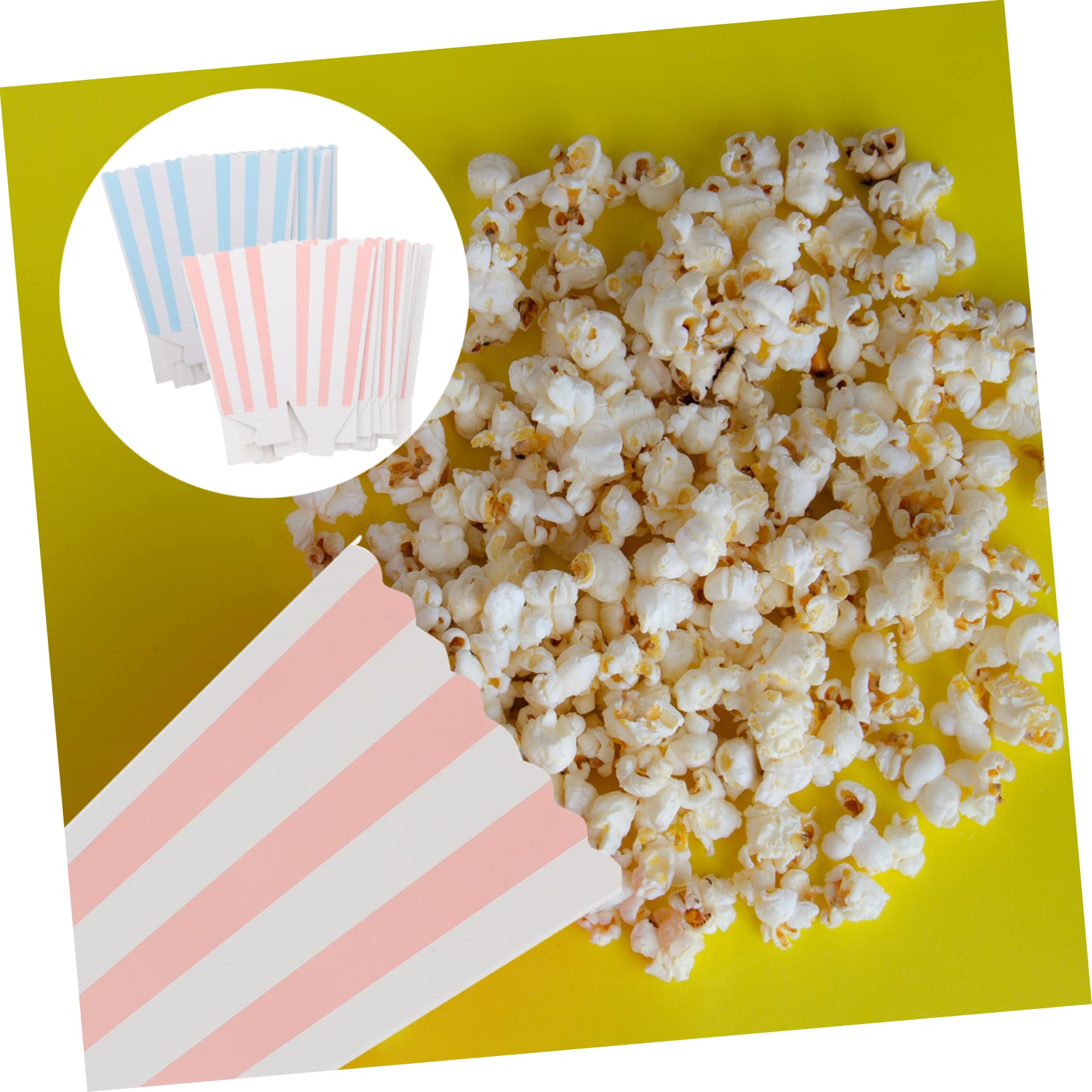 KICHOUSE 24pcs Party Snack Buckets Paper Storage Containers Carnival Decor Popcorn Holder