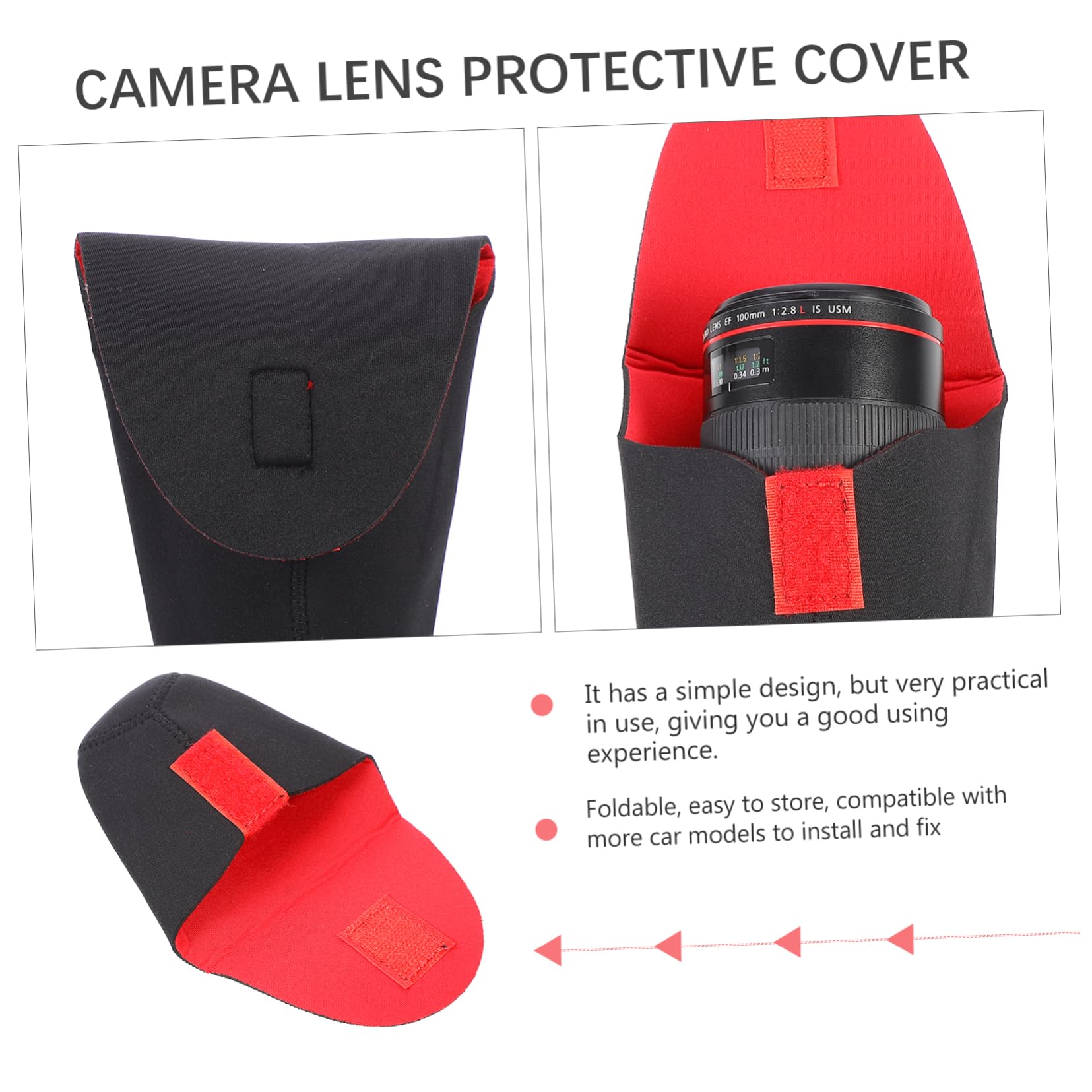2 Series Bolsa Protectora De De Cámara Y Resistente Estuche De Neopreno para Lentes De DSLR Accesorio Fotográfico Compacto Y 5 Piezas*2