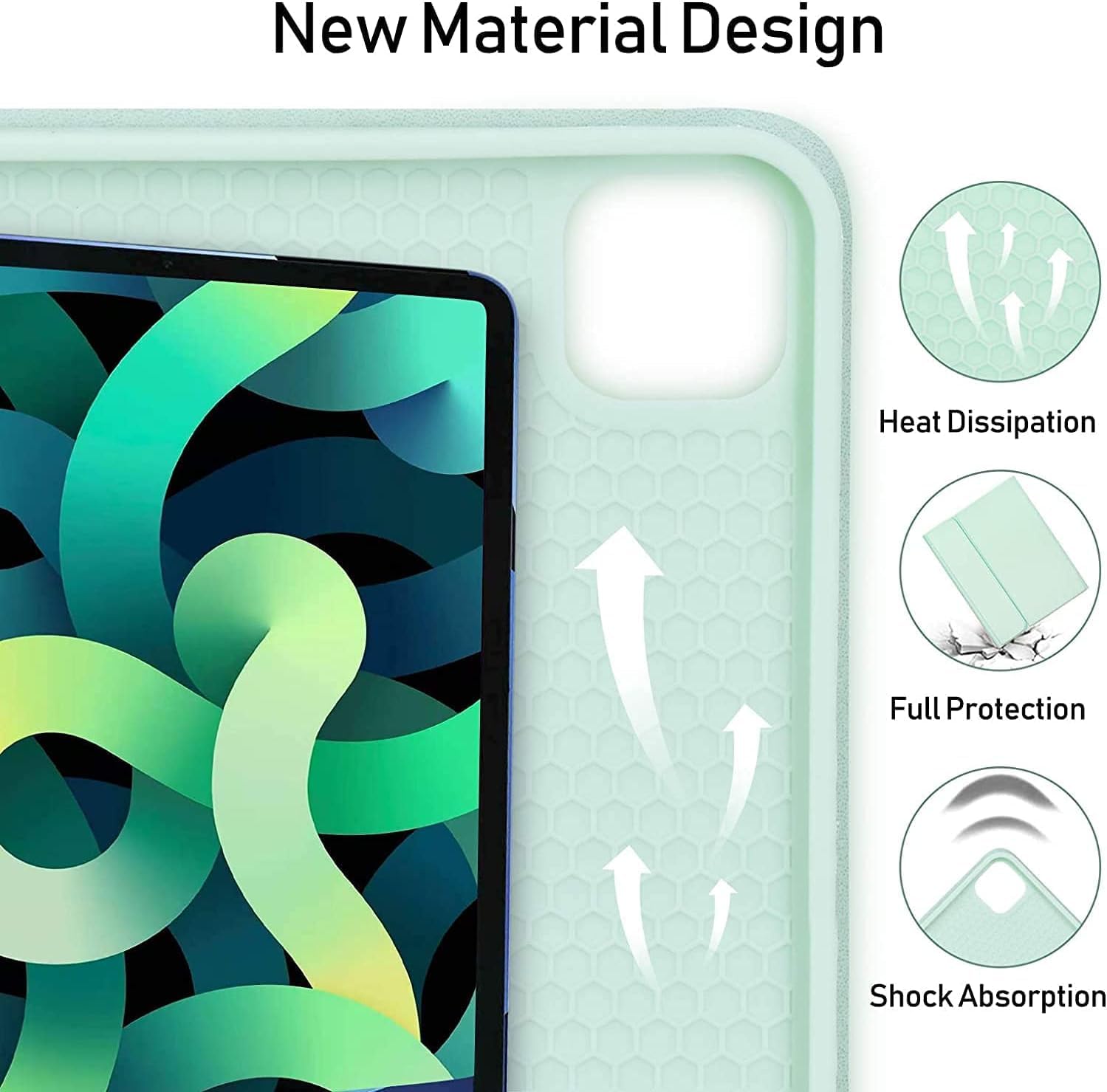 for iPad mini 7 A17 Pro/iPad mini 6 Case 8.3 inch for iPad mini 7th/6th Gen (2024/2021), with Detachable Keyboard and Pen Holder, Slim Smart Protection Cover(Deep Green)