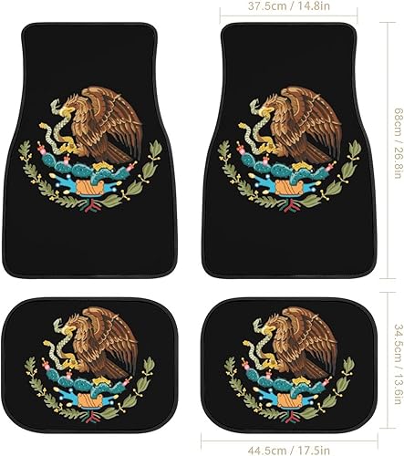 Miniatura 2 de Tapete de automóvil con bandera de México, 4 piezas, protección para todo tipo de clima, para automóvil, SUV, camión, camioneta