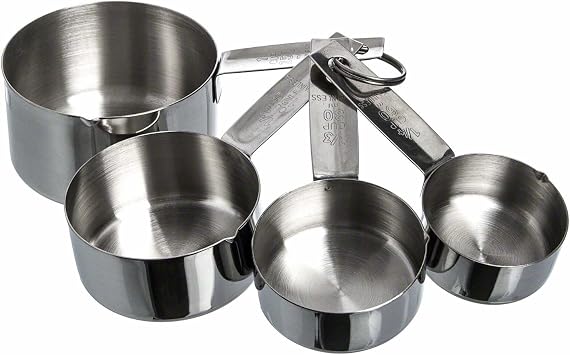Goson Stainless Steel 4pcs Measuring Cups and Spoons Combo Set