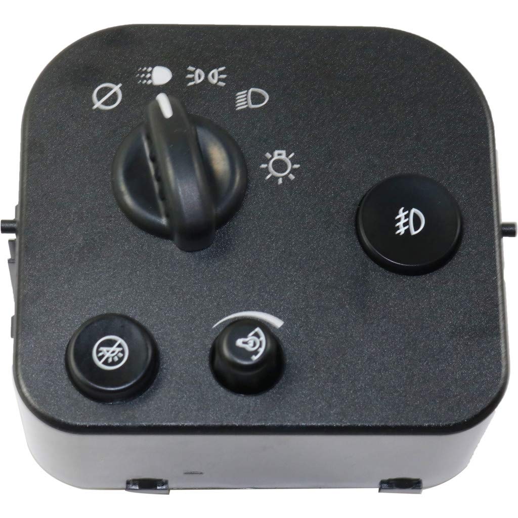 for Chevy Trailblazer EXT Headlight Switch 2003 04 05 2006 | w/Fog Lights | Daytime Running | Light/Off Mode | 10372952