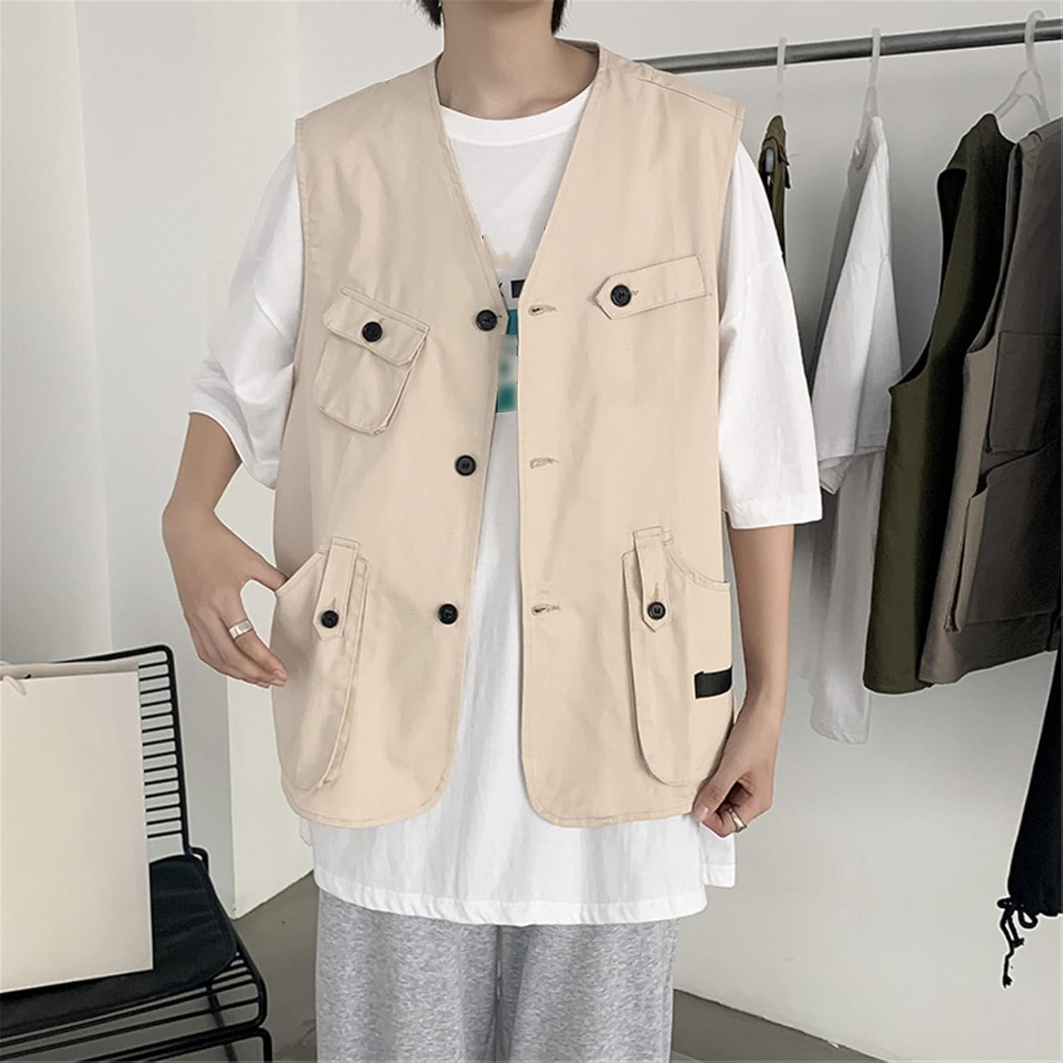 Vest Men's Design Street Japanese Fashion All-Match Summer Hip-Hop Clothing Summer