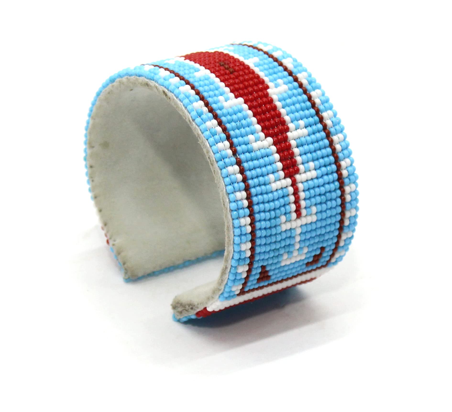 Southwestern Native Style Seed Beads Beaded Hard Cuff Bracelet