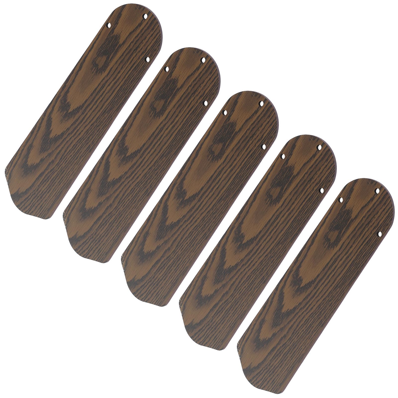 Pale di ricambio per ventilatore a soffitto, legno, foro da 8 mm, 16,54 pollici, 5 pezzi, doppia faccia, per patio e veranda