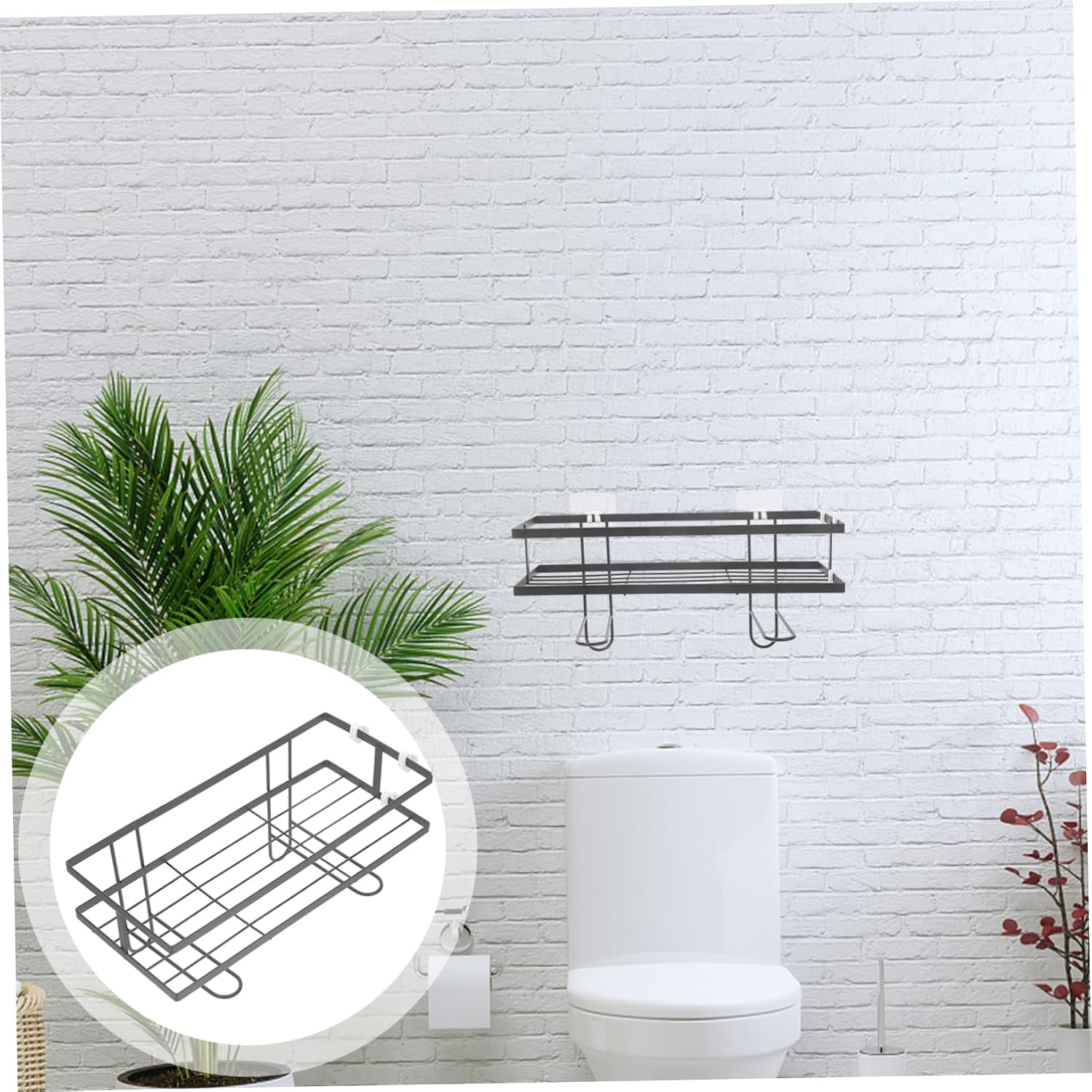 Organizer Over Toilet Storage Rack Stylish Bathroom Shelf for Toilet and Essentials Fits Standard Construction Space-Saving for Bathrooms