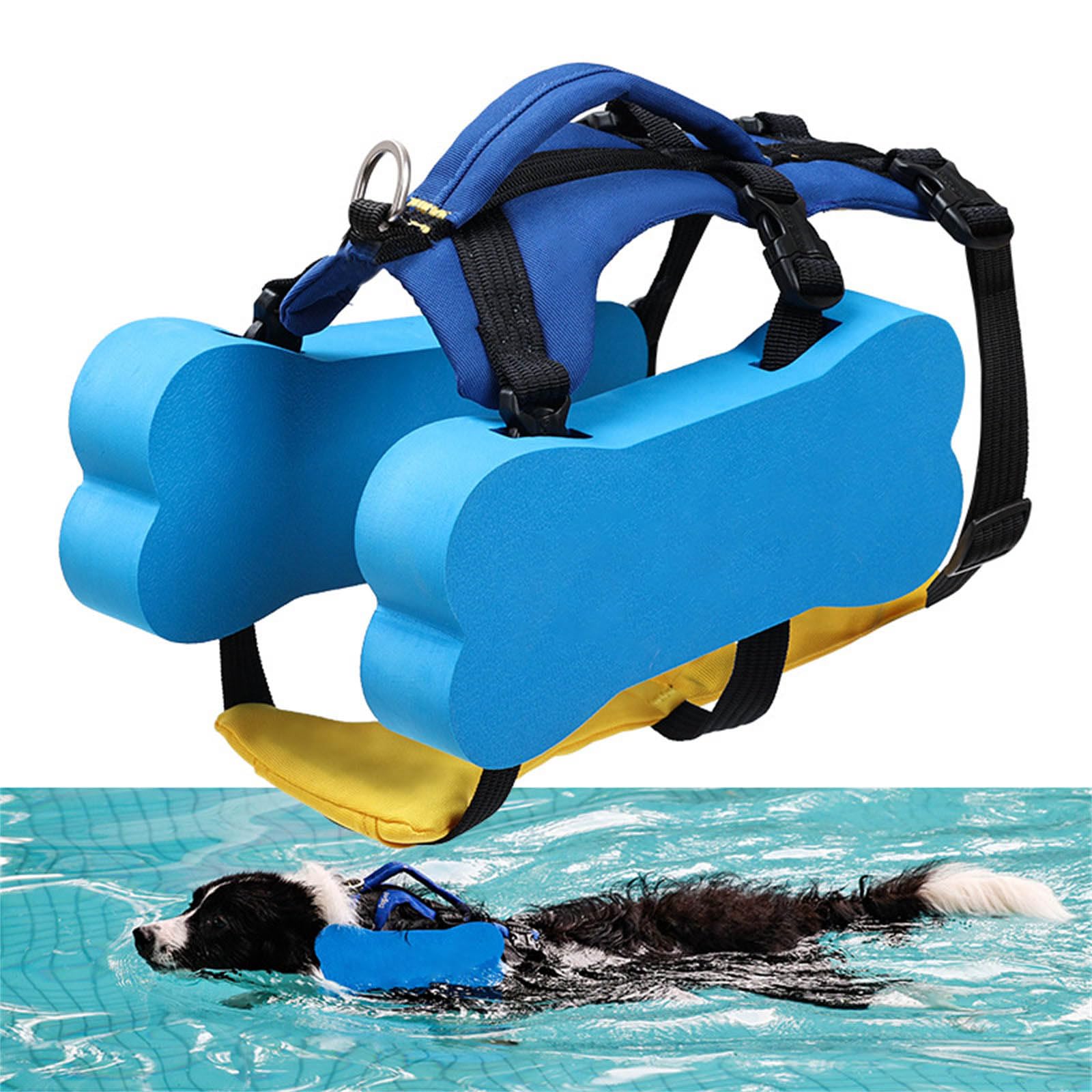 Gilet de sauvetage réglable pour chien avec haute flottabilité, dispositif de flottaison 3 tailles, poignée de sauvetage