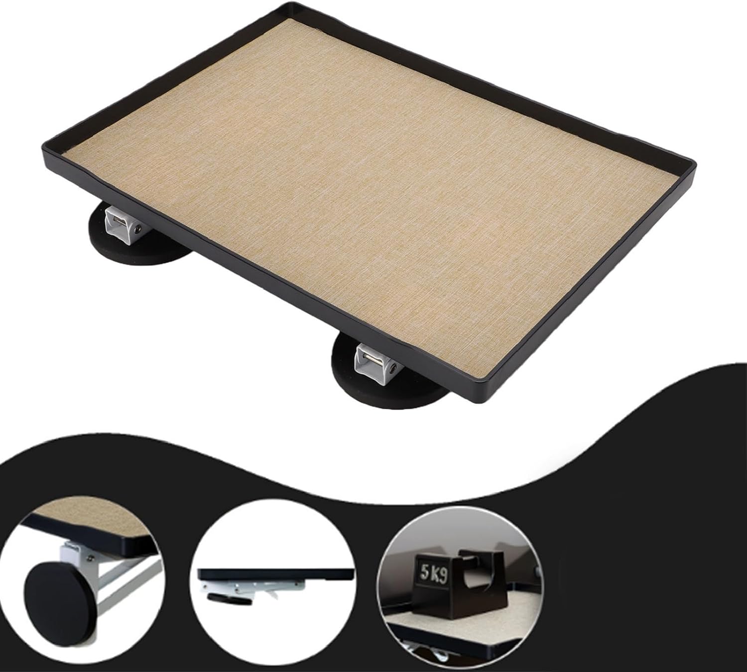 banapoy RV Magnetic Dinette Table, Magnetic Foldable RV Food Tray, External Hanging Table, Wall Mount Dining Laptop Tabletop, Car Side Mounted for Trailers Camping Cars