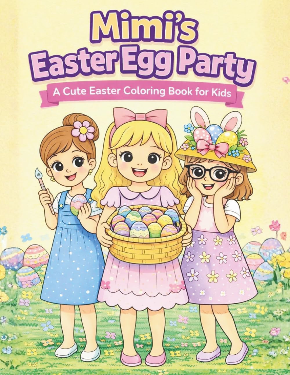Mimi's Easter Egg Party: A Cute Easter Coloring Book for Kids