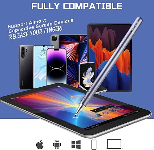 Miniatura 3 de Penyeah - Lápiz óptico para pantallas táctiles, 3 en 1, disco magnético, goma y malla dura, universal de alta precisión, para todas las pantallas