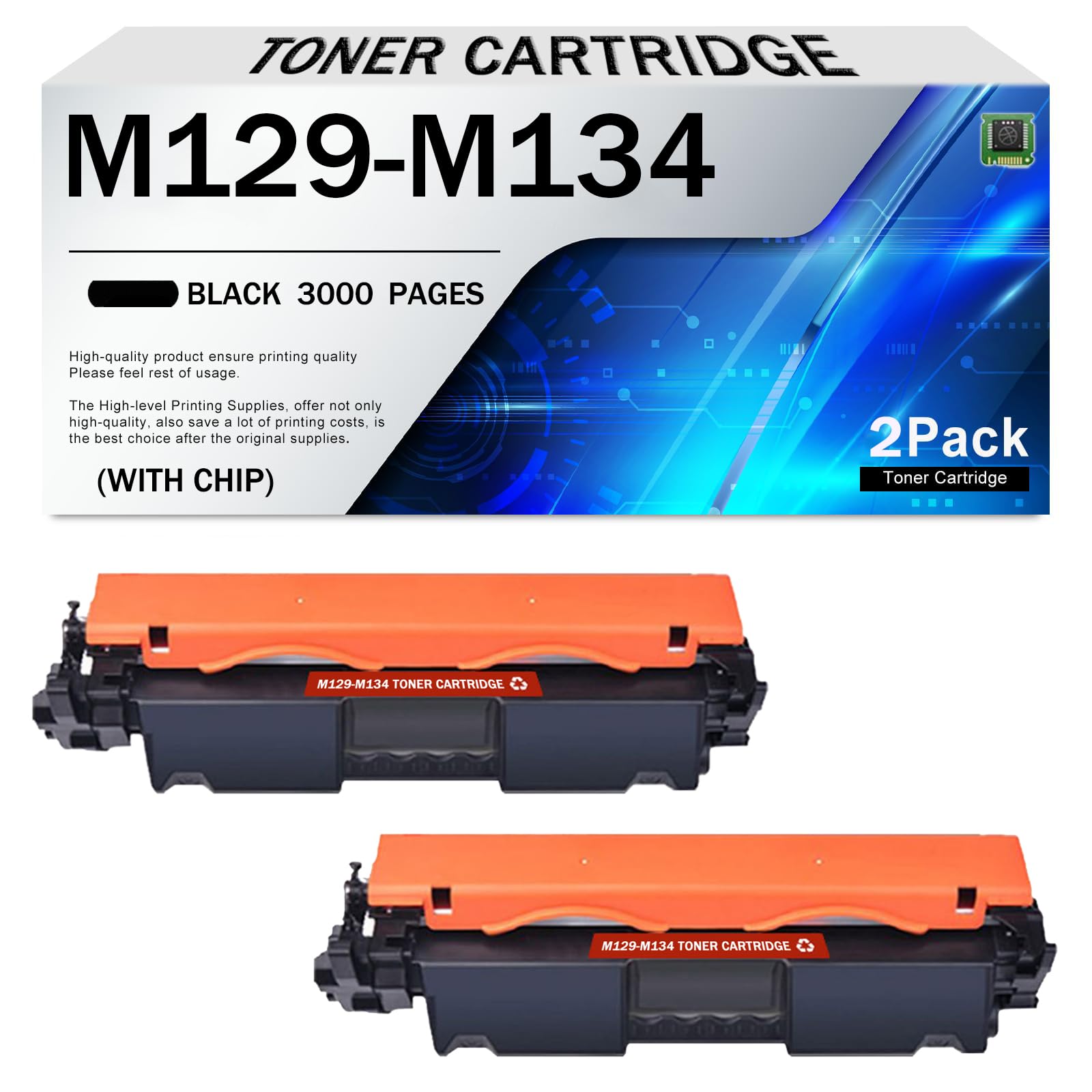 Cartuccia Toner Nero Compatibile per HP M129-M134 con Chip | Cartucce ad alta capacità compatibili con le stampanti Laser-jet Pro MFP serie M129-M132 M133-M134 M132a 132fw 132nw 132fn