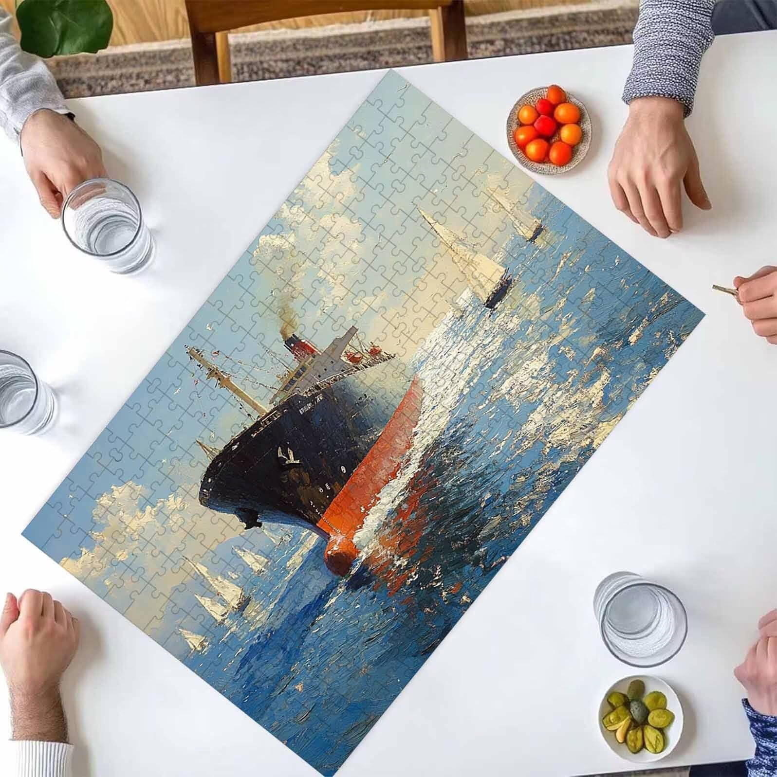 1500 Pezzi di Puzzle, aereo blu 1500 Pezzi di Puzzle per Adulti, Regalo Anniversario, Regalo Natale, Decorazione Della Casa, Prevenzione Della Degenerazione Cerebrale Negli Anziani PjY1030 M-4