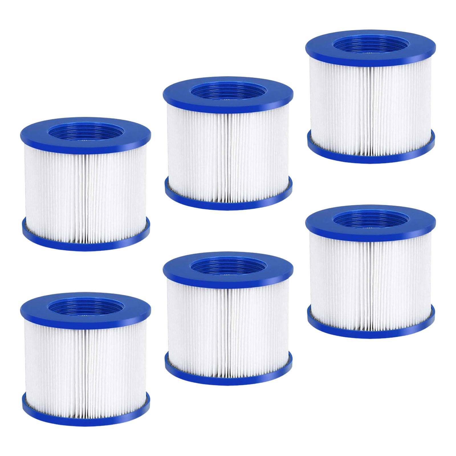 6 Piezas Cartuchos de Piscina Repuesto de Filtro Núcleo Profesional Filtro Central Fácil de Limpiar Compatible con Hidromasaje y Piscinas, 6 Piezas