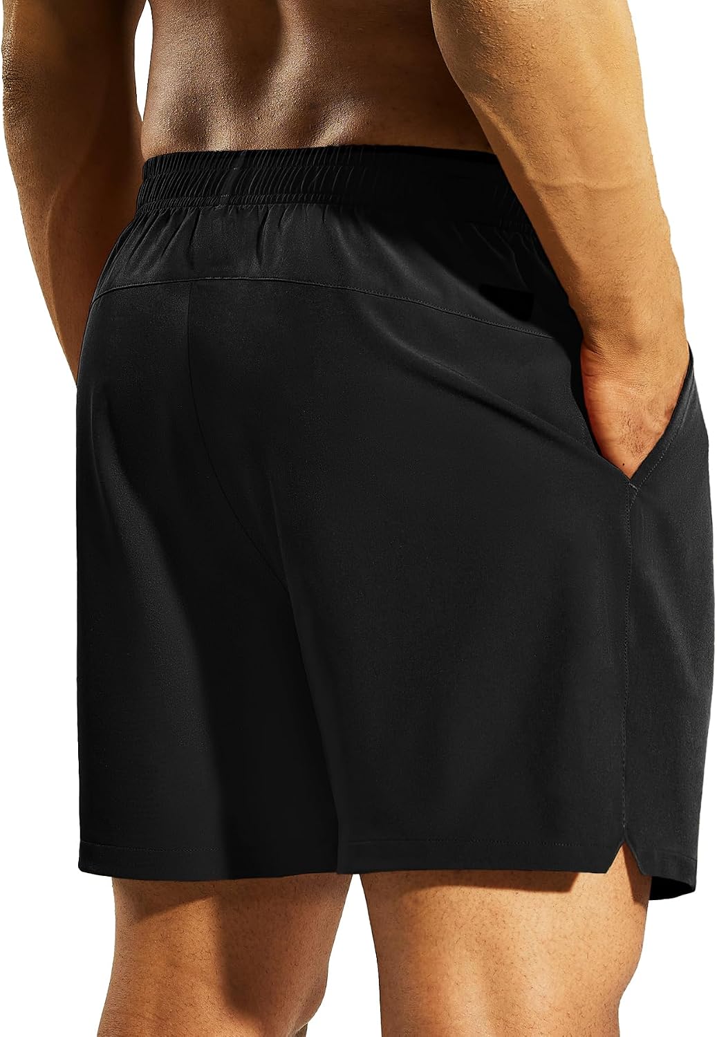 Haimont Men's Athletic Running Shorts 5 Inches Quick Dry Workout Gym Active Shorts with Pockets Water Resistant, No Liner