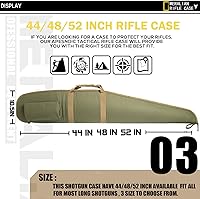 Vista 17 de 44/48/52 Inch Rifle Case,Water-Resistant Shotgun Case with Zipper Pocket for Scoped Rifles. Blk