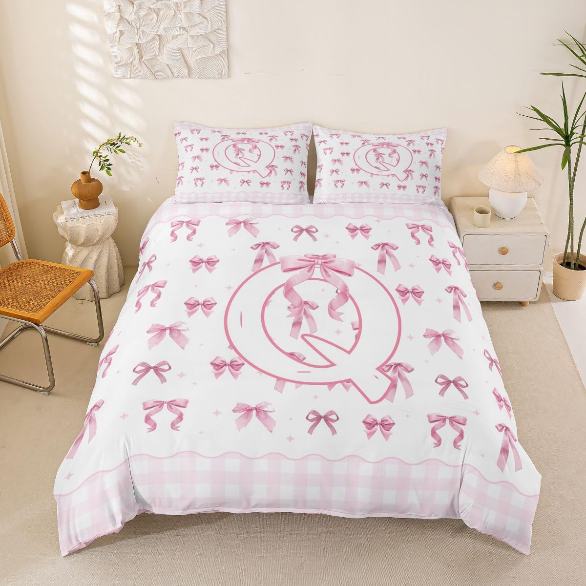 Housse de couette 200x200cm avec fermeture éclair pour un lit double facile à border