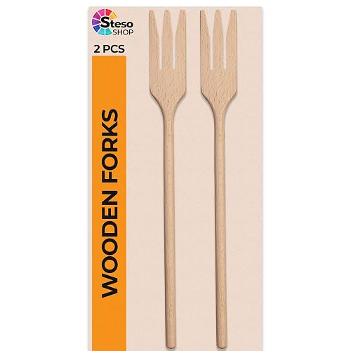 Wooden Forks for Cooking 2-Piece Set