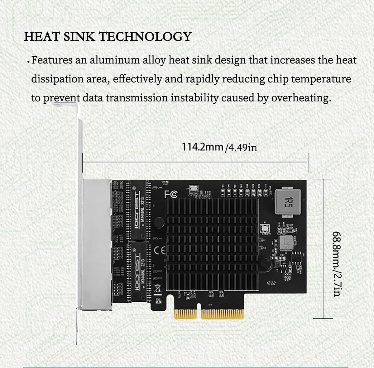 Karta sieciowa PCIe X1 do 2,5 G RTL8125B Gigabit Ethernet do komputerów i serwerów, 2500 Mb/s PCI-E LAN z dwoma wskaźnikami LED, pełna obsługa i oszczędność miejsca