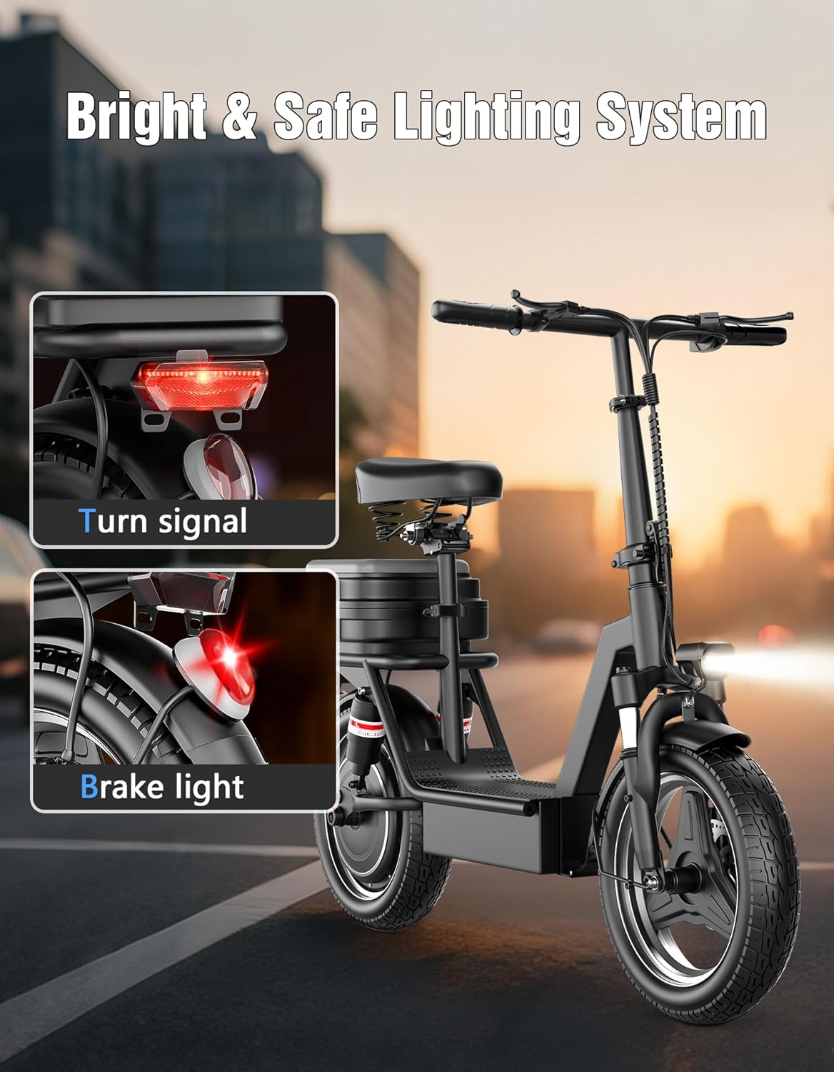 Scooter with Rear Box and Kickstand