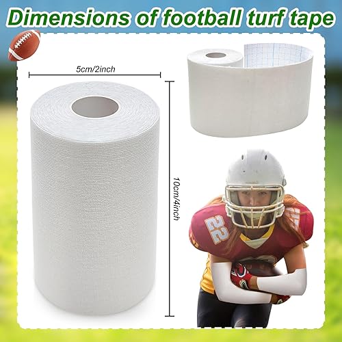 Miniatura 2 de 3 Roll of Football Turf TapeWaterproof Sport Tape Extra Wide Athletic Turf TapeNo Sticky Residue Turf Tape for Arm Football Kinetic Tape for Athlete