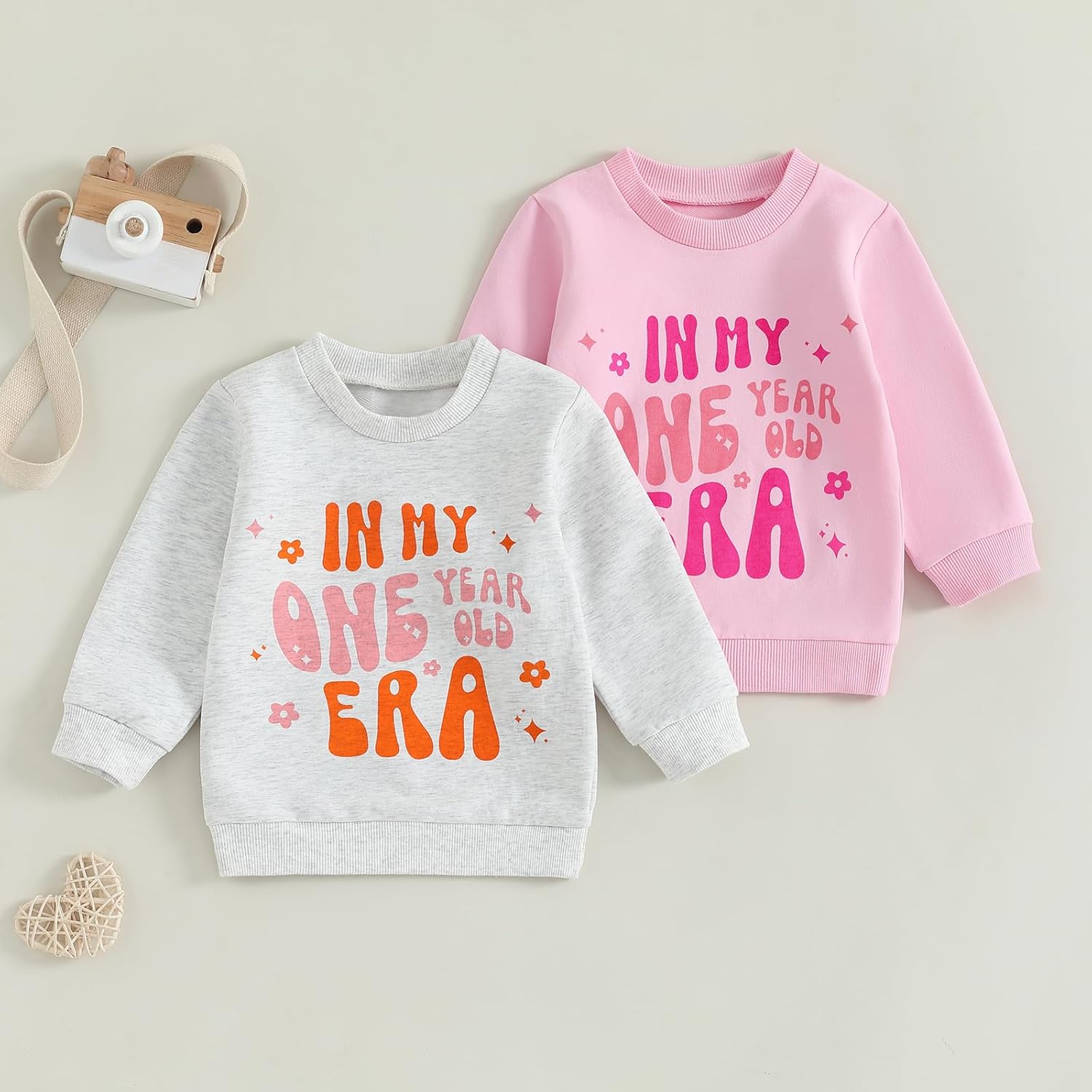 FYBITBO First Birthday Baby Girl Outfit in My One Year Old Era Sweatshirt Fall Long Sleeve Shirt 1st Birthday Girl Clothes - Image 3