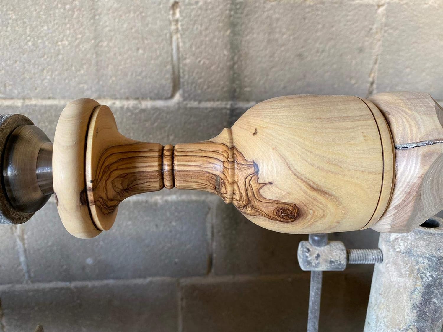 Premium Communion Wine Goblet/Cup -Chalice Olive Wood- 6 Inches - Hand Made from Bethlehem,Israel